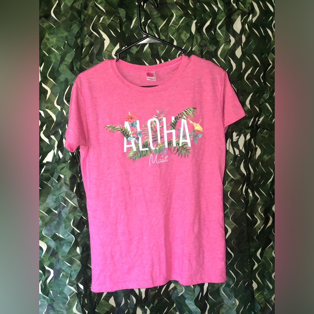 Pink Aloha Graphic T-Shirt